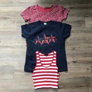 4/$15 VARIED BRANDS SIZE L 3 Tops (153)